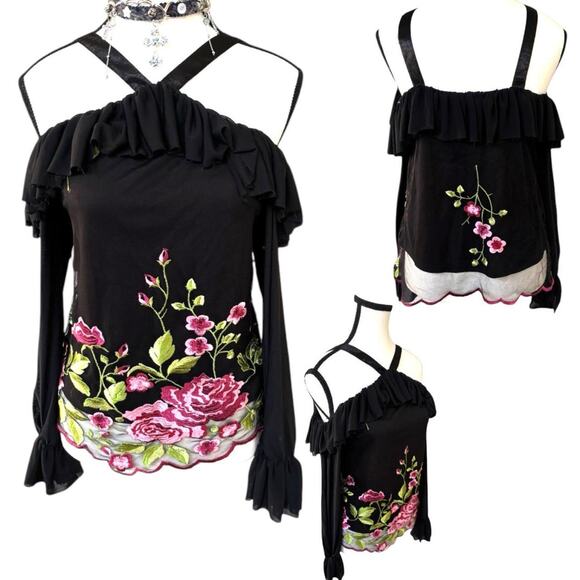 Y2K VTG. 4PC. WHIMSYGOTH DARK ROMANTIC FAIRY DRESS TOPS BUNDLE SMALL - Picture 3 of 6